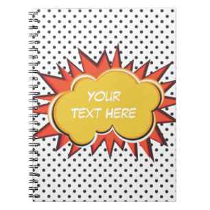 Comic-Buch-Explosions-kundenspezifische Text-Blase Notizblock