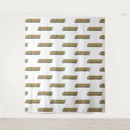 Comic Buch feiert Muster Weißes Foto Hintergrund Wandteppich