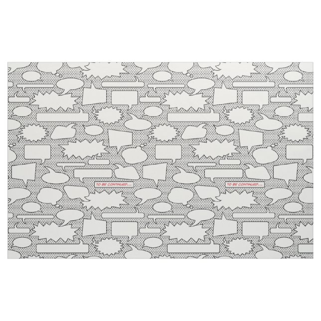 Comic-Buch-Gesprächs-Blasen-Gewebe Stoff (Fat Quarter (45,7 x 55,9 cm))