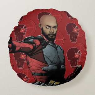 Comic-Buch-Kunst der Selbstmord-Gruppe-  Deadshot Rundes Kissen