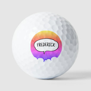 Comic-Buch lustig personalisierte Namen trendy Golfball