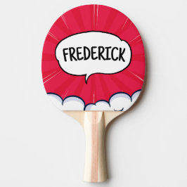 Comic-Buch lustig personalisierte Namen trendy Tischtennis Schläger
