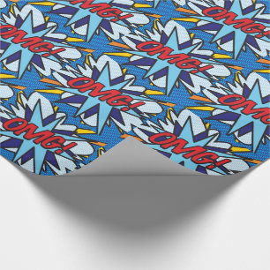 Comic Buch Pop Art OMG Geschenkpapier