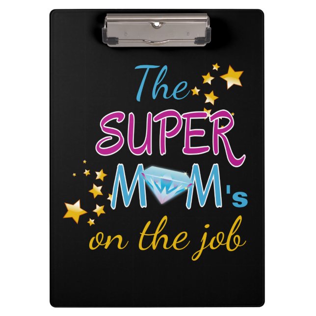 Comic Buch Pop Art Superhero Mama Muttertag Klemmbrett (Vorderseite)