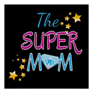 Comic Buch Pop Art Superhero Mama Muttertag Poster