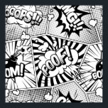 Comic Buch Pop Kunst, Weiß und Schwarz Poster<br><div class="desc">Comic Book Pop Art Black and White Anime Cartoon Comic Fiktion Manga</div>
