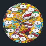 Comic Buch Pop Kunstausbrüche Große Wanduhr<br><div class="desc">Das trendige Superheld-Comic bucht Pop-Uhren, die in einer Reihe von Zimmern rund um Ihre Zuhause oder Ihr Büro mit einem Farbtupfer aufwarten. Ideal, um sich selbst oder jemanden, den Sie kennen, mit diesen coolen, einzigartigen Comic con Designer Uhren zu Leckerei zu bringen. Warum nicht noch ein bisschen zap pow und...</div>