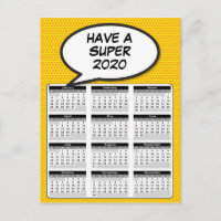 Comic Buch Pop Kunstsprache Blase 2020 Kalender