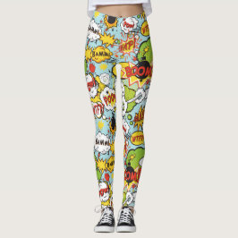 Comic-Buch-Redewendungens-Leggings Leggings
