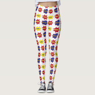 Comic-Buch-Text-Blasen Leggings