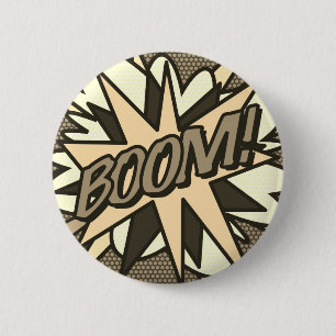 Comic buchen Pop Art BOOM! Vintag Button