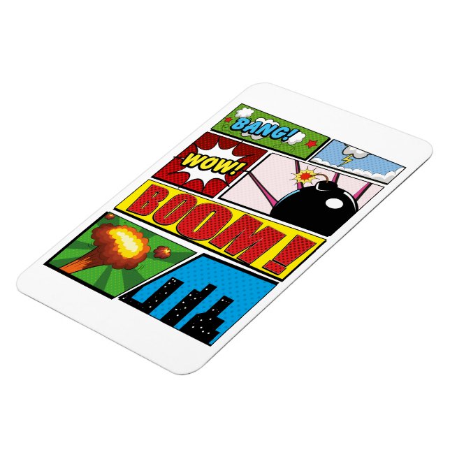 Comic Buchen Sie Cartoon Schriftart! Magnet (Linke Seite)
