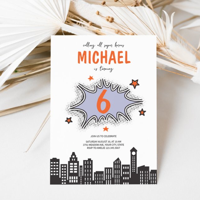 Comic buchen Superhelden jeden Geburtstag Einladung (Von Creator hochgeladen)