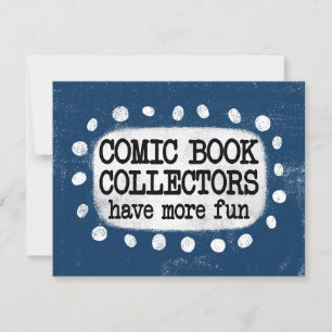 Comic-Buchsammler haben mehr Spaß Grußkarte Karte
