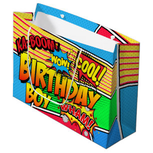 Comic-Buchsuperhero-Geburtstags-Party-Gewohnheit Große Geschenktüte