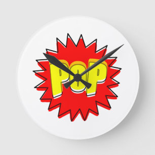 Comic-Buchtoneffekt Runde Wanduhr