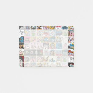 Comic Bunte Charaktere Kinder Muster Post-it Klebezettel