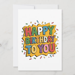 Comic Burst Alles Gute zum Geburtstag Einladung