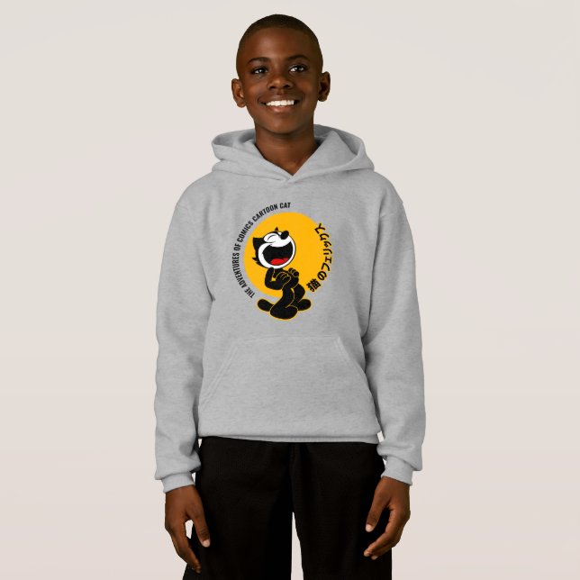 Comic Cartoon Cat | Kinder Hoodie (Vorne ganz)