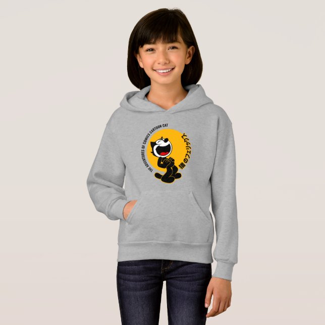 Comic Cartoon Cat | Kinder Hoodie (Vorne ganz)