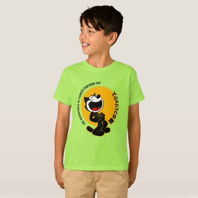 Comic Cartoon Cat | Kinder T-Shirt (Vorne ganz)