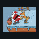 Comic cartoon Santa Claus christmas Postkarte<br><div class="desc">Christmas Claus Reindeer ,  Smile Deer Snowflake,  Man happiness art colorful,  New Year Smiling Joy ,  Cheerful Bag Funny ,  Beard Red Xmas Fun ,  Happy Happy Merry ,  Holiday Cartoon,  Tierbild, </div>