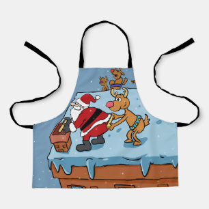 Comic cartoon Santa Claus christmas Schürze