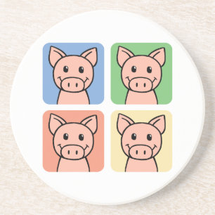 Comic-Clip-Art Lachendes Ferkel Schwein Schweine! Getränkeuntersetzer