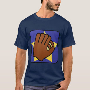 Comic-Clip-Art-Sport Baseballhandschuh Goldener St T-Shirt