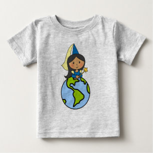 Comic-Clip-Art-Süße Prinzessin auf dem Gipfel der Baby T-shirt