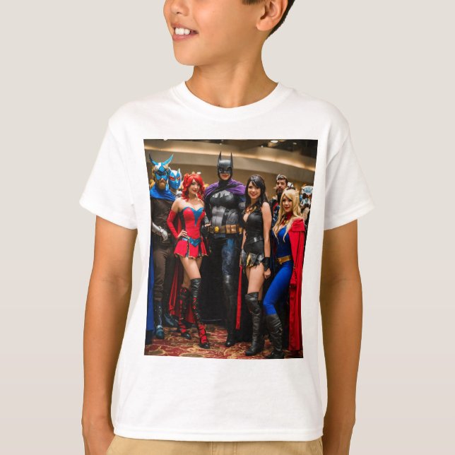 "Comic Con Group Foto Cotton T - Shirt" T-Shirt (Vorderseite)