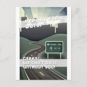 Comic Con Movie Poster Postkarte