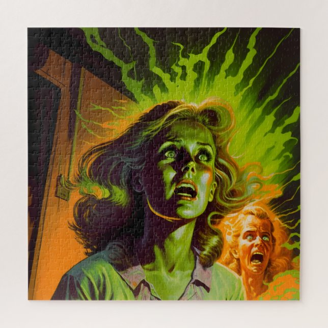 Comic-Deckwerk-Retro für Pulp-Horror der 80er Jahr (Vertikal)