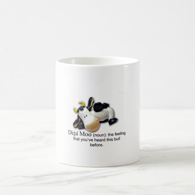 Comic Deja MOO Stier Kaffeetasse (Mittel)