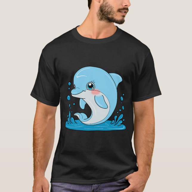 Comic-Delfin T-Shirt (Vorderseite)