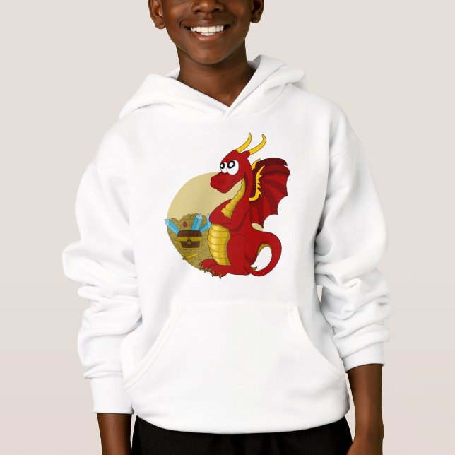 Comic-Drache Hoodie (Vorderseite)