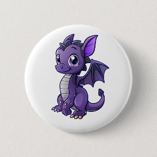 Comic-Drache Illustration Button