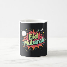 Comic Eid Mubarak Explosionsdesign Kaffeetasse
