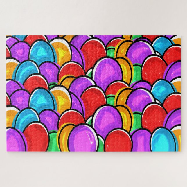 Comic-Eier-Puzzle (Horizontal)
