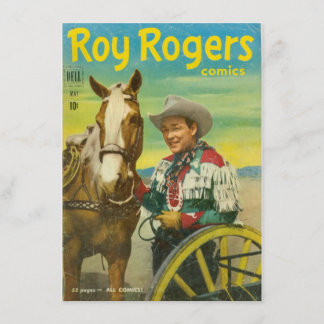 Comic-Einladung KARTE Cowboy-Western Roy Rogers