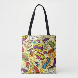 Comic Elements Farbiges Muster Tasche