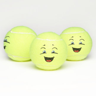 Comic Emoji Tennisbälle