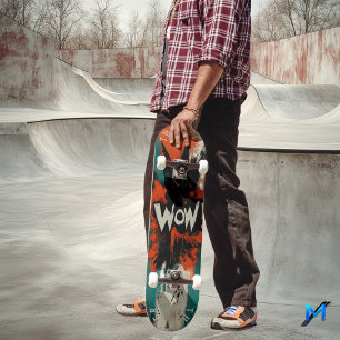 Comic Explosion Pop Art Skateboard - fett 'WOW!'