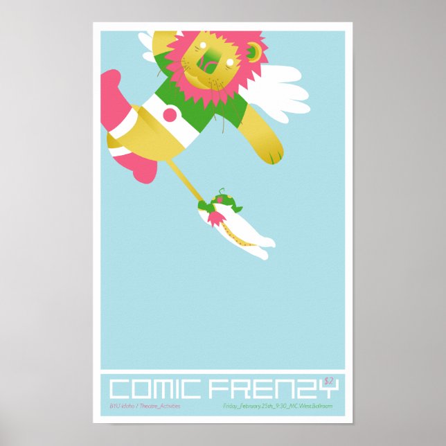 Comic Frenzy Lion Poster (Vorne)