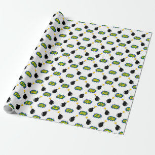 Comic Funny Smart Big Ideas Boom Bomben Geschenkpapier