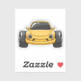 Comic-Gelb-Toon-Auto Aufkleber