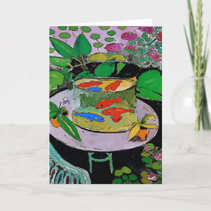 Comic Goldfish abstrakt Feiertagskarte