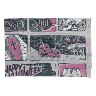 Comic Halloween: Spaß-Illustration Kissenbezug