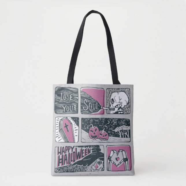 Comic Halloween: Spaß-Illustration Tasche (Vorderseite)