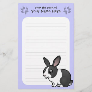 Comic-Hase (hochstehendes Ohr glattes Fell) Briefpapier
